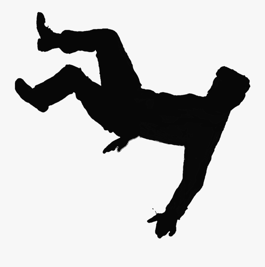 Clip Falling Off A Cliff Clipart - Person Falling Silhouette Png, Transparent Clipart
