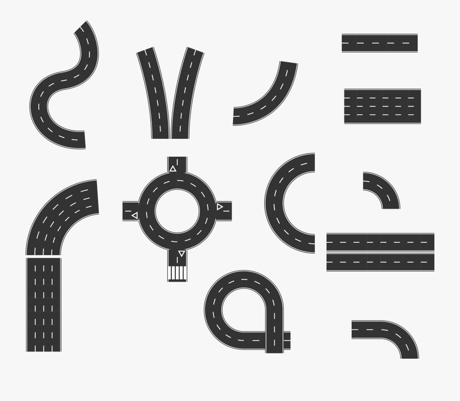 Euclidean Vector Curve Transport Road Download Free - Vector Road Curve Png, Transparent Clipart