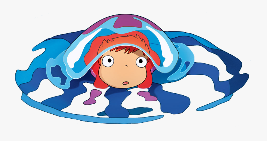 Transparent Underwater Clipart Background - Ponyo Studio Ghibli Characters, Transparent Clipart