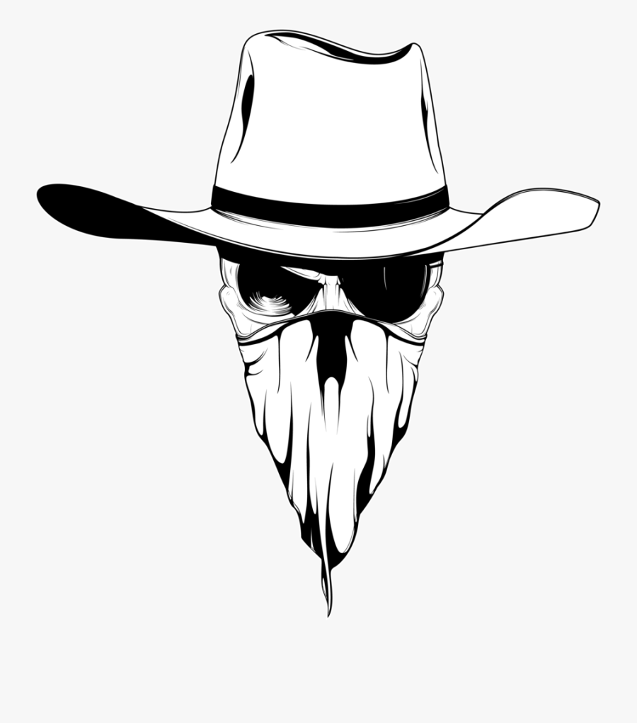Cowboy By Sickboy D Rhpdz Png Skulls - Skull And Cowboy Hat, Transparent Clipart