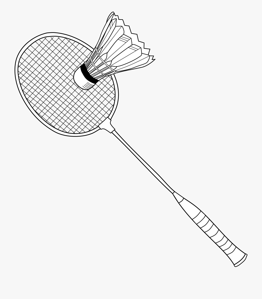 Badminton Black And White Clipart - Badminton Clipart Black And White, Transparent Clipart