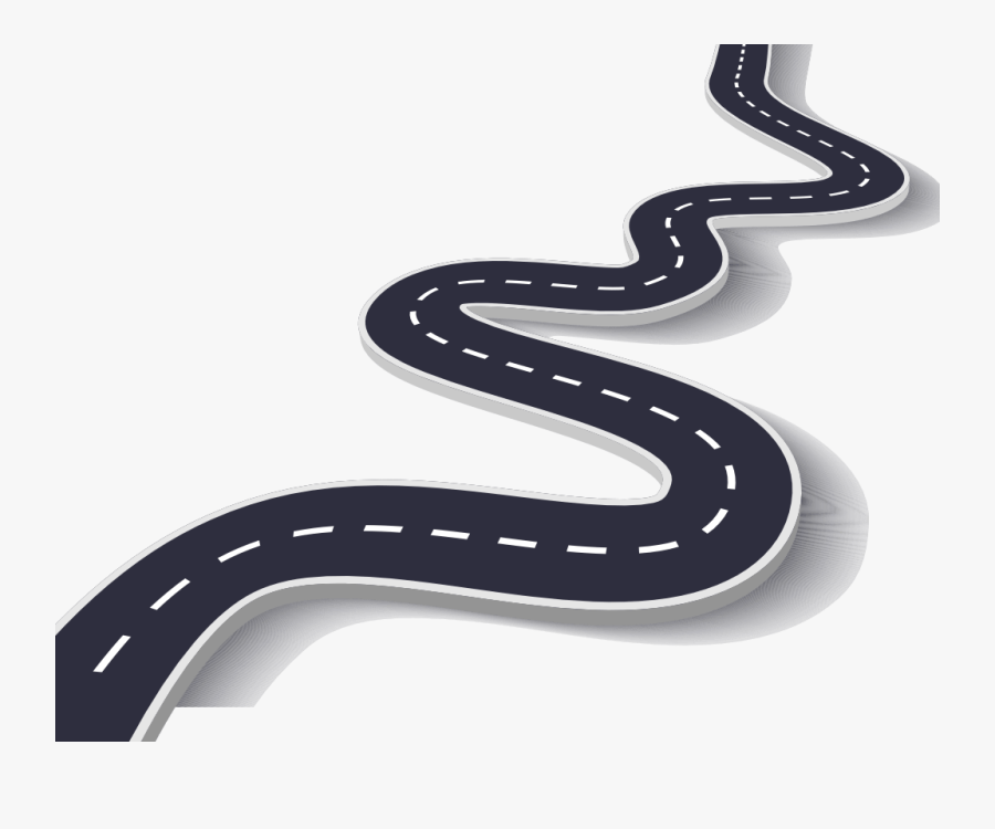 Transparent Curved Road Png - Road Map Clip Art, Transparent Clipart