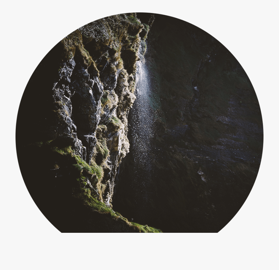 Drawn Cliff Water - Circle, Transparent Clipart