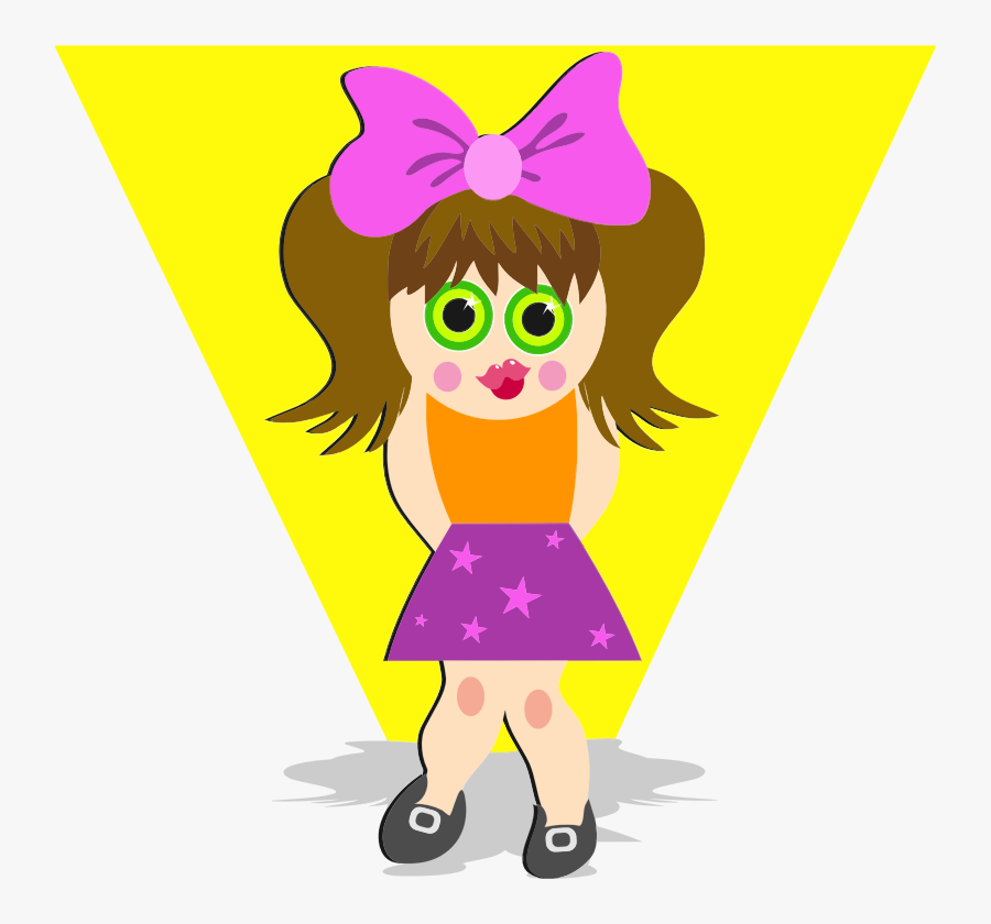 Art,yellow,girl - Shy Girls Clipart Transparent, Transparent Clipart