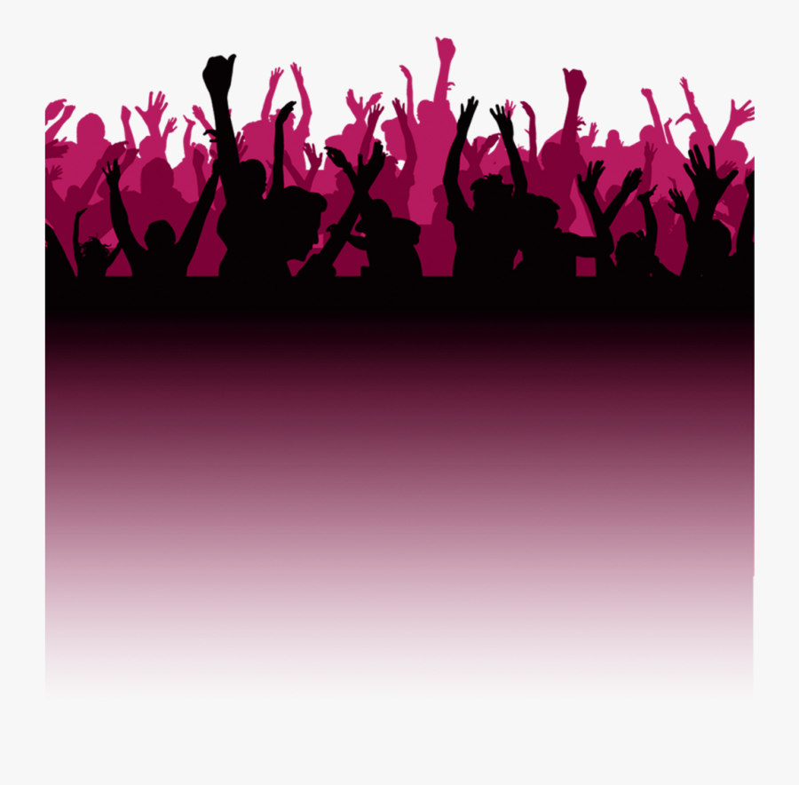 Crowd Of People Clipart Party - People Partying Silhouette Png, Transparent Clipart