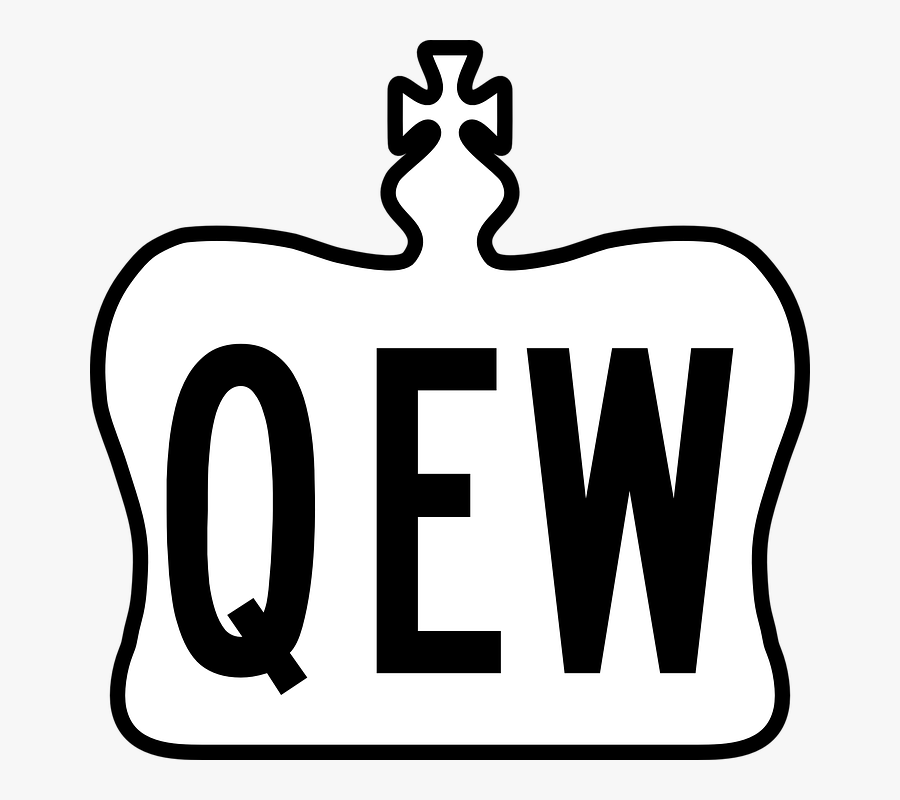 Transparent Ontario Png - Queen Elizabeth Highway Sign, Transparent Clipart