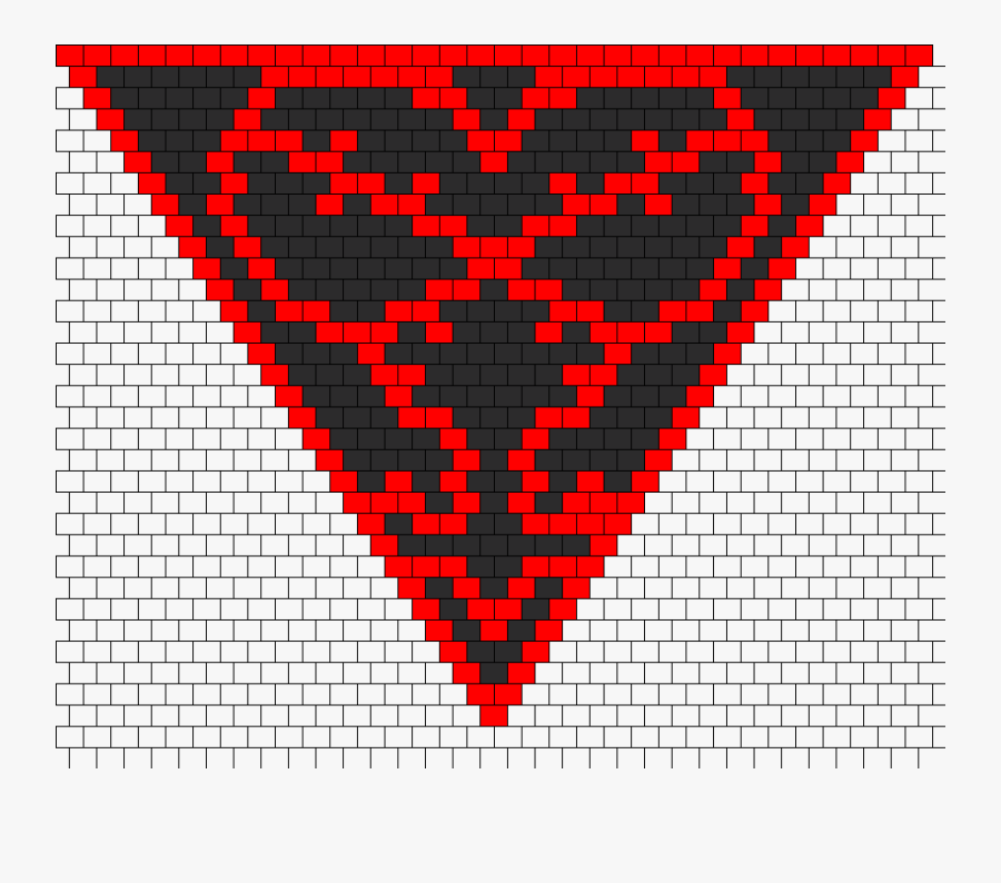Clip Art Kingdom Hearts Bead Pattern - Seed Bead Brick Stitch Patterns Superman Logo, Transparent Clipart