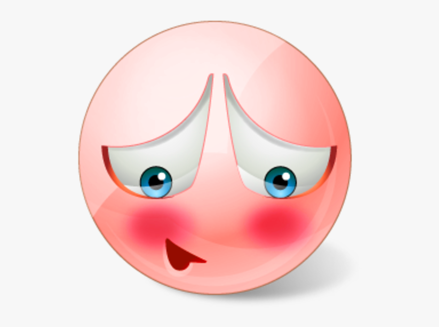 Blushing Clipart - Red Faced Embarrassed Emoji, Transparent Clipart