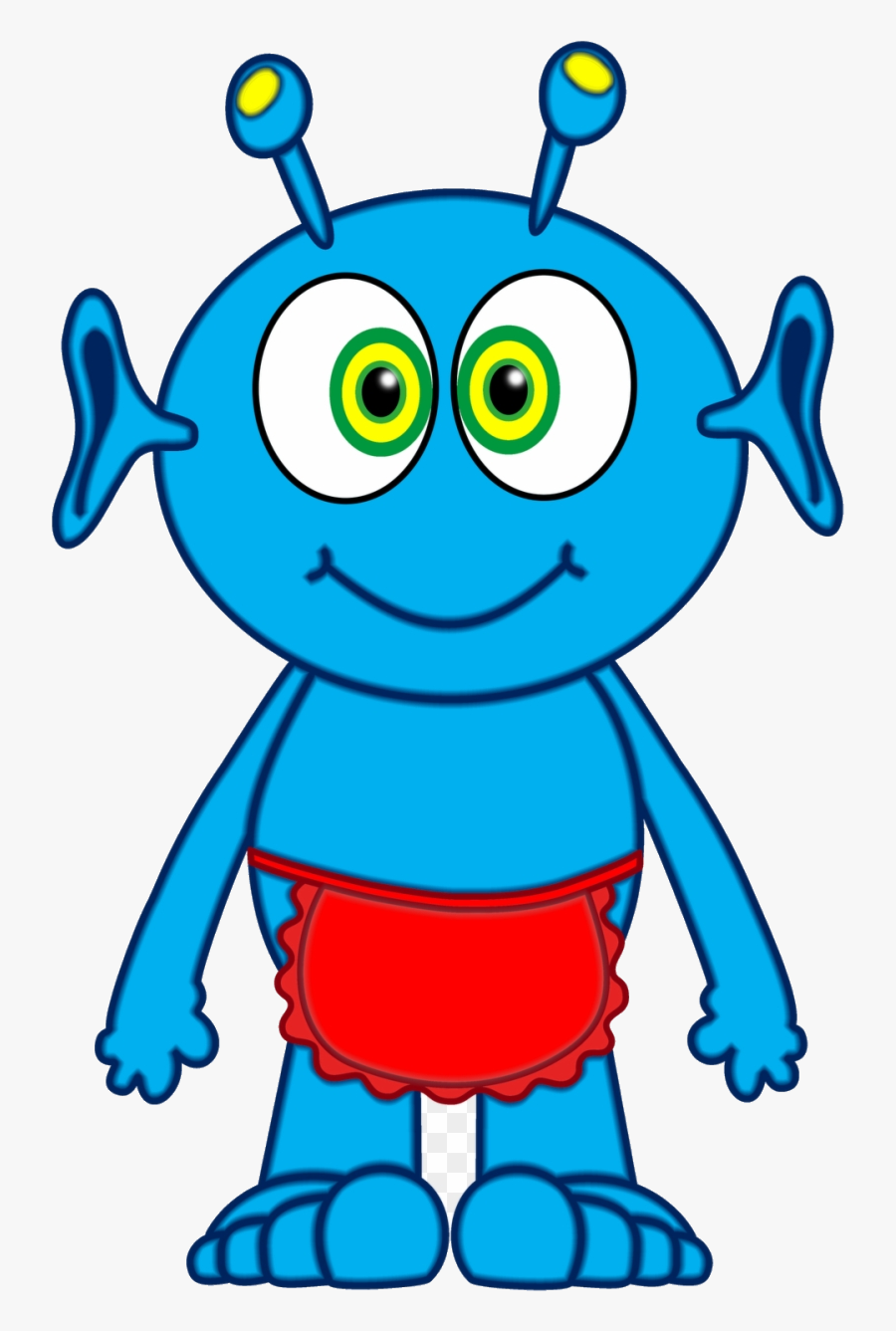 Alien Mars Clipart Teacher Blue Free Transparent Png - Martian Clipart, Transparent Clipart