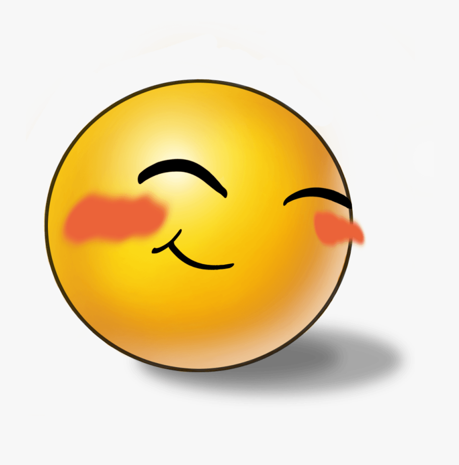 Blushing Smiley Clipart - Blushing Emoji, Transparent Clipart