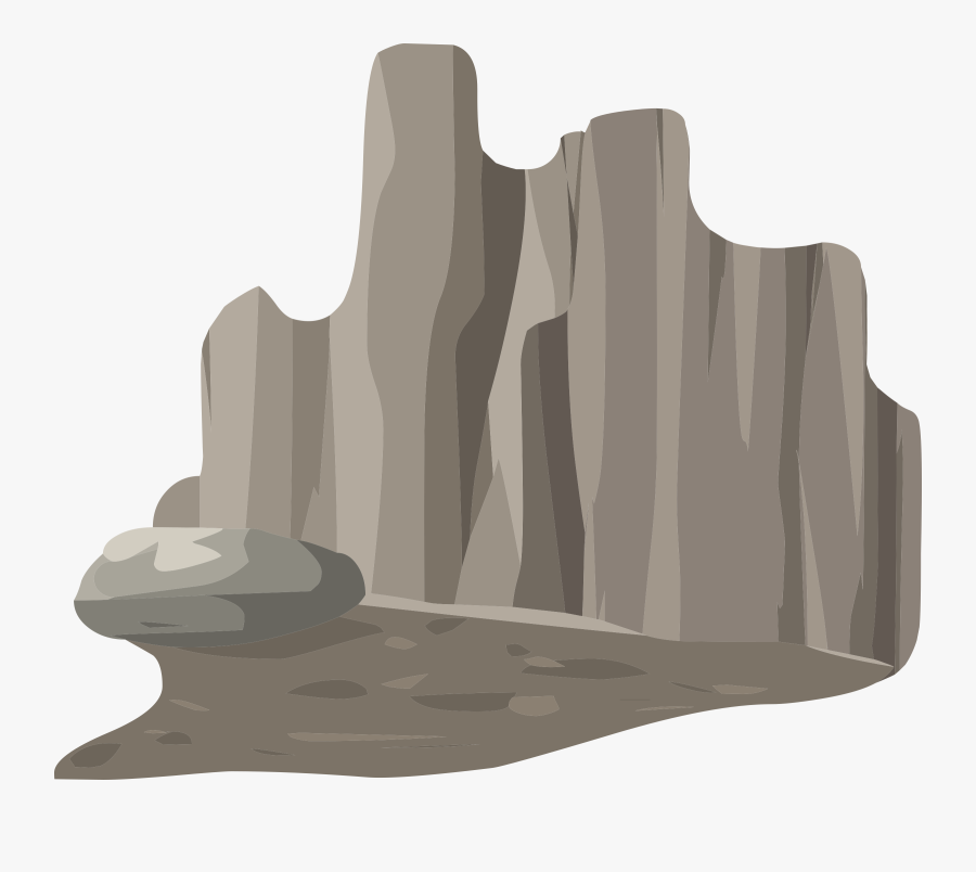 Alpine Landscape Cliff Face Roof Shadow 01a Al1 Clip - Illustration, Transparent Clipart