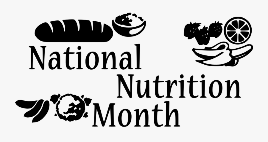Transparent Lemon Clipart Black And White - National Nutrition Month Transparent, Transparent Clipart