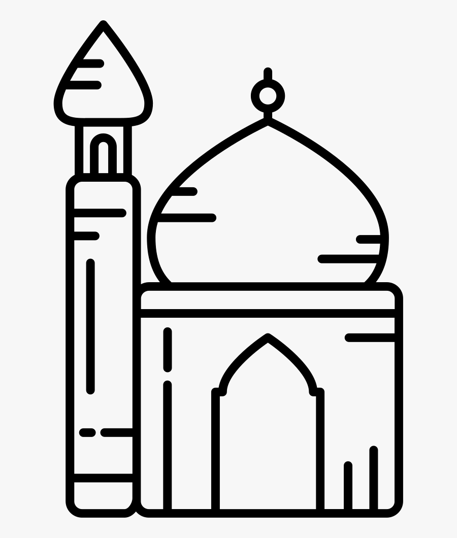 Transparent Cliff Edge Clipart - Mosque Images Black And White, Transparent Clipart