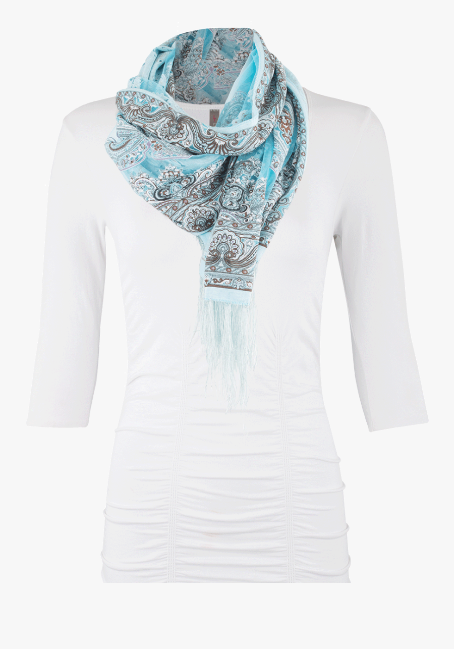 Clip Art Light Blue Bandana - Scarf, Transparent Clipart