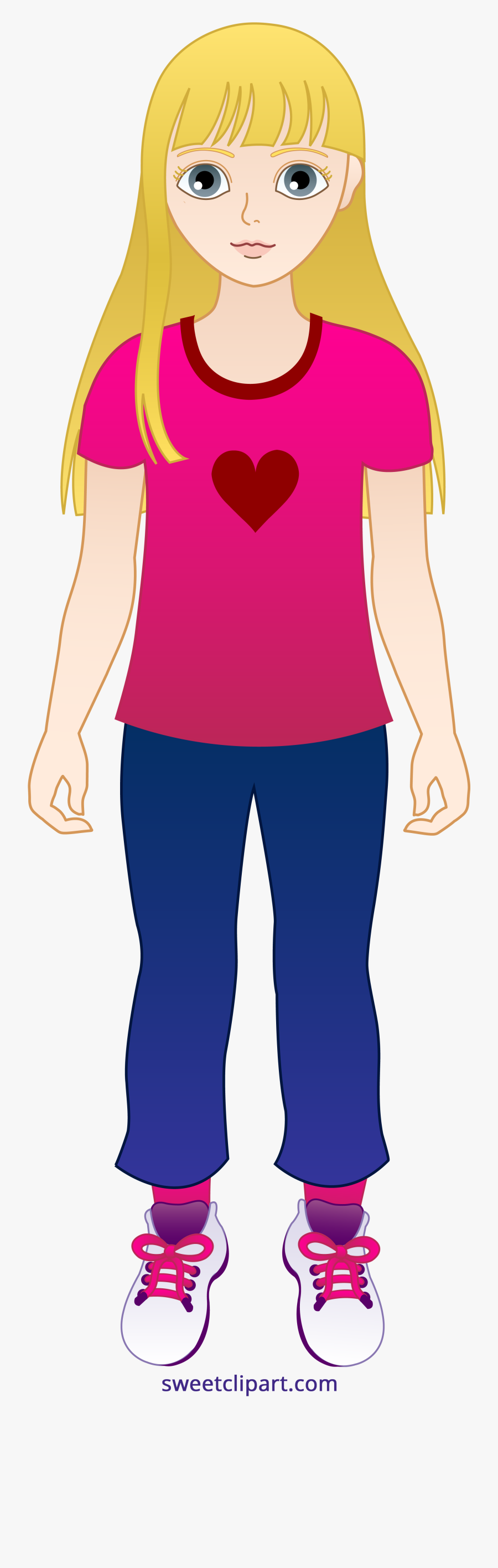 Little Blonde Girl Clipart - Blonde Girl Clip Art, Transparent Clipart