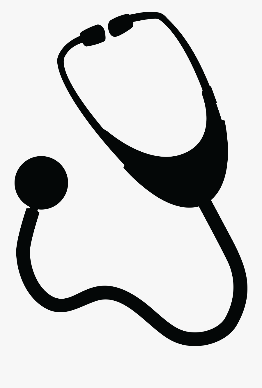 Stethoscope Clipart Silhouette - Stethoscope Black And White, Transparent Clipart