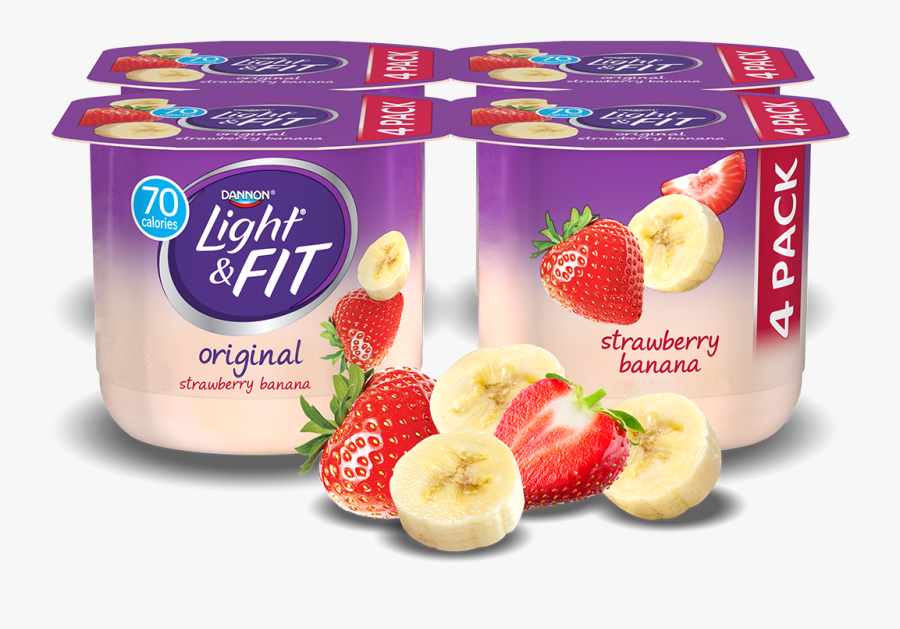 70% Nutrition Nutrition Cliparts - Light & Fit Strawberry Yogurt, Transparent Clipart