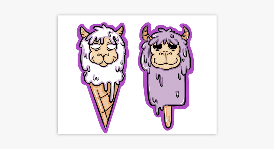 Clip Art Ice Cream Screen Print - Fall Out Boy Llama Png, Transparent Clipart