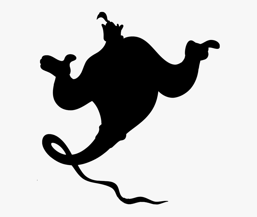 - Aladdin Genie Silhouette Clipart , Png Download - Disney Aladdin Genie Silhouette, Transparent Clipart