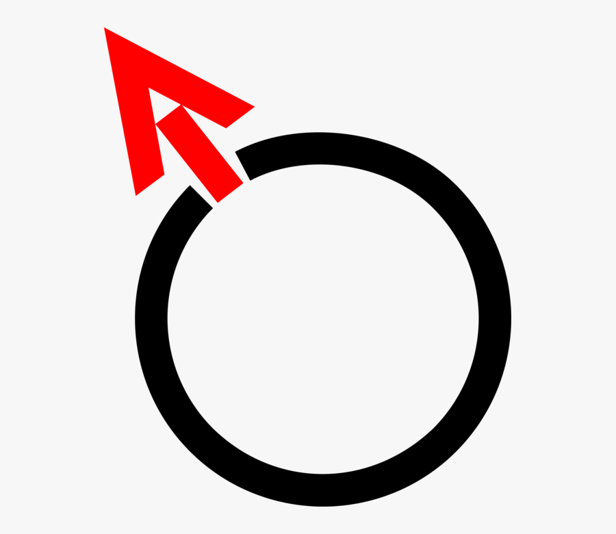 Vector Illustration Of Male Sex Gender Mars Symbol - Circle, Transparent Clipart