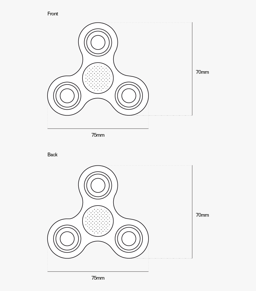 Transparent Fidget Spinner Png - Fidget Spinner Disegno Tecnico, Transparent Clipart