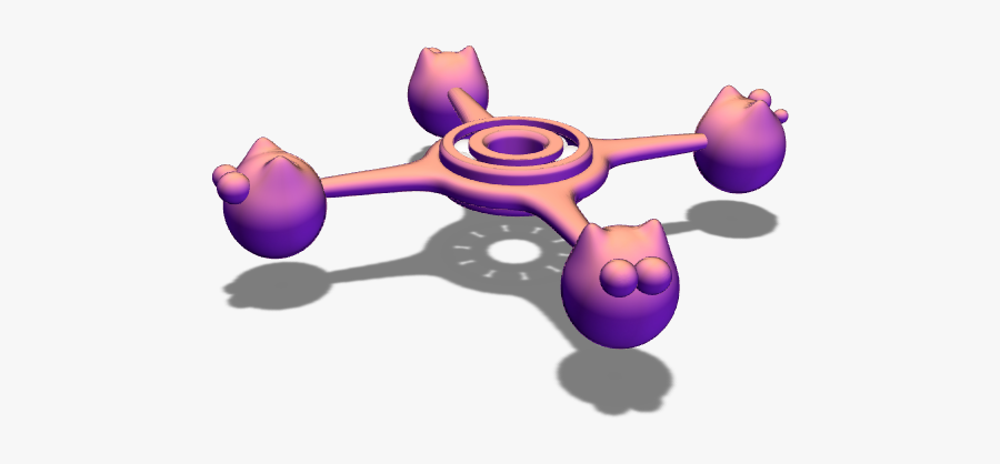 Crazy Cat Fidget Spinner - Illustration, Transparent Clipart