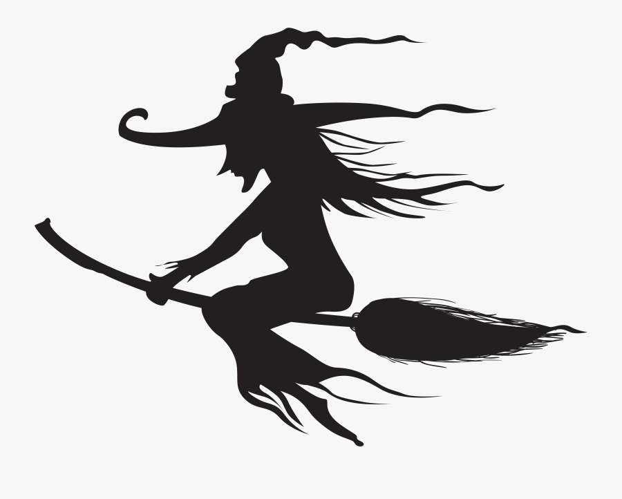 Halloween Witch Silhouette Png Clip Art, Transparent Clipart