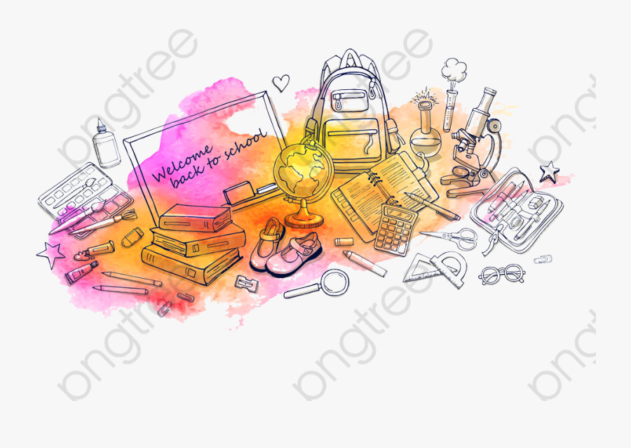 Welcome Back To School - Artes E Escola Png, Transparent Clipart