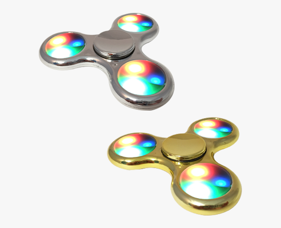 Spinz Metallic Chrome & Gold Flashing Fidget Spinner - Gold Real Fidget Spinner, Transparent Clipart