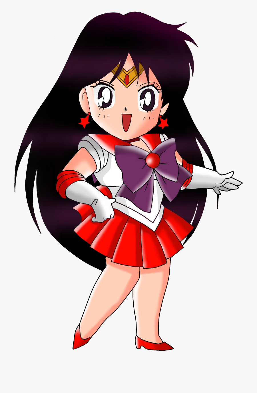 Sailor Mars Png - Sailor Mars Chibi Transparent, Transparent Clipart