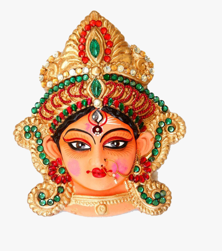 Transparent Mata Png - Maa Durga Face Hd, Transparent Clipart