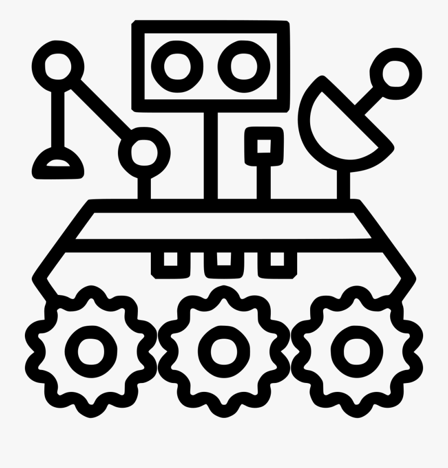 Svg Black And White Curiosity Svg Png Icon - Curiosity Rover Icon Png, Transparent Clipart