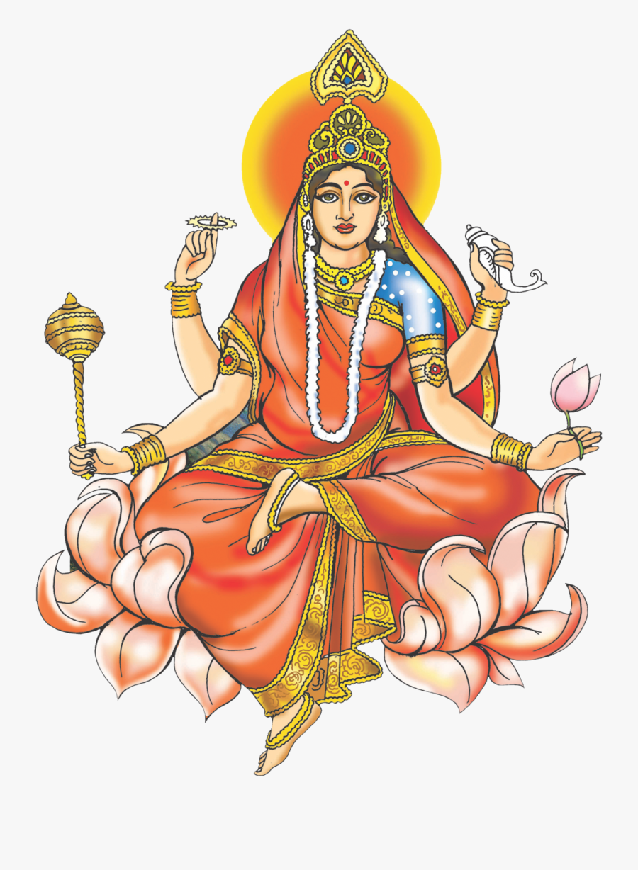 Goddess Navdurga Png Images - Maa Siddhidatri Png, Transparent Clipart