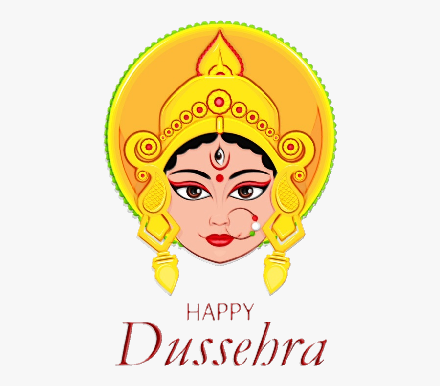 Dussehra Durga Maa Vector, Transparent Clipart