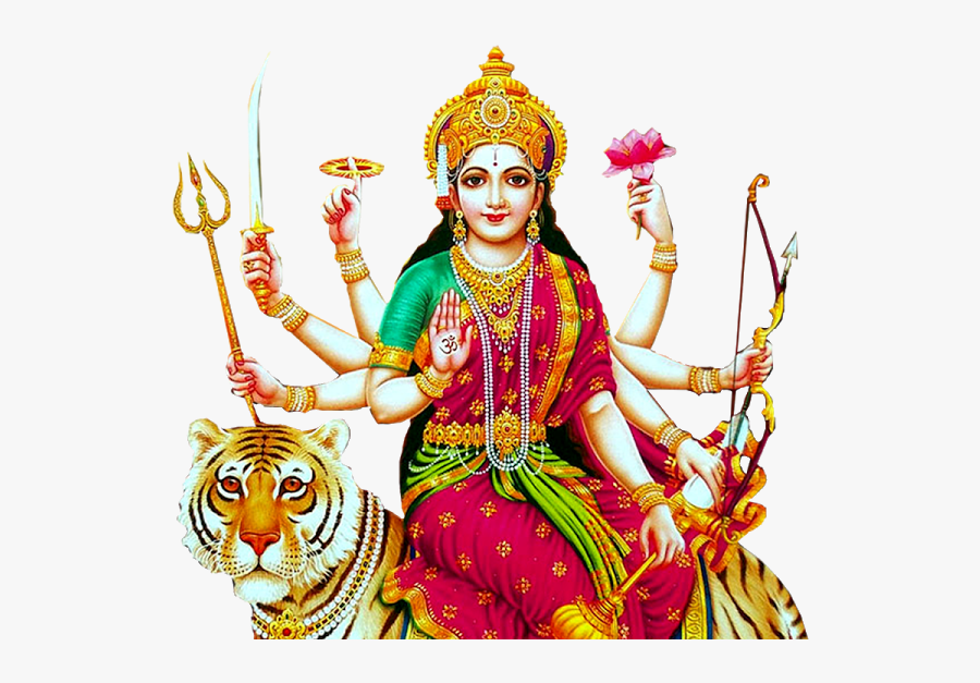 Lord Durga Png Photo Background - God Durga Png, Transparent Clipart