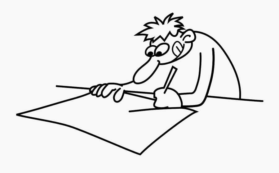 Scribbling Writing Student Free Picture - Drawing Of Someone Drawing, Transparent Clipart
