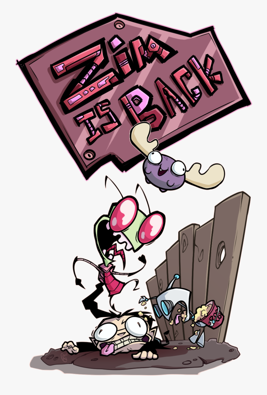 News Writer Clipart - Invader Zim Dib Meme, Transparent Clipart