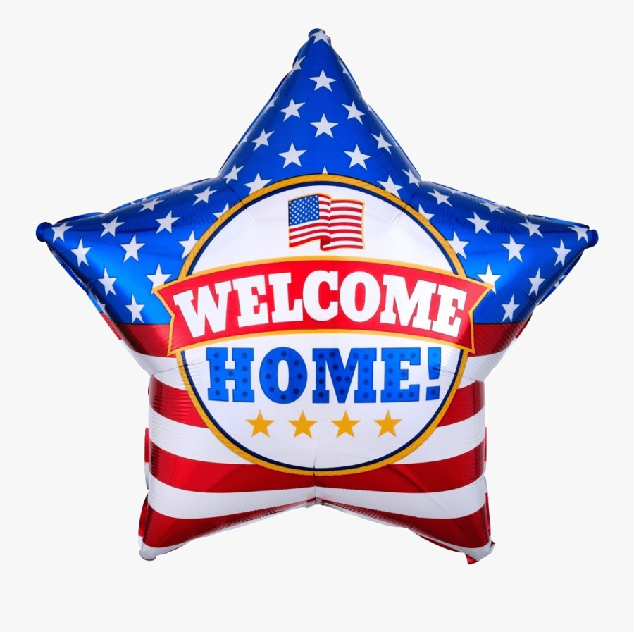 Welcome Home American Flag, Transparent Clipart