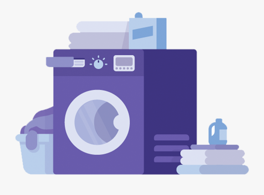 Washing Machine - Laundry Flat Design Png, Transparent Clipart