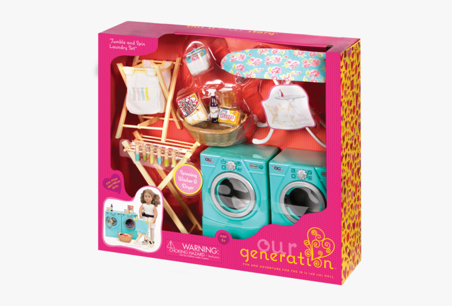 Tumble And Spin Laundry Set Package Detail - Our Generation Toys, Transparent Clipart