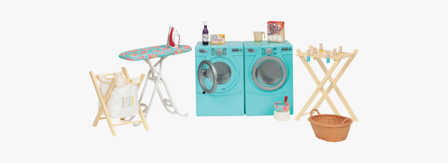 Tumble And Spin Laundry Set For 18-inch Dolls - Our Generation Laundry Set, Transparent Clipart