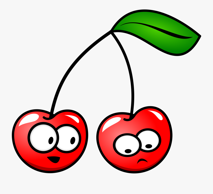 Cherry Cartoon Clipart - Cartoon Cherries With Faces, Transparent Clipart