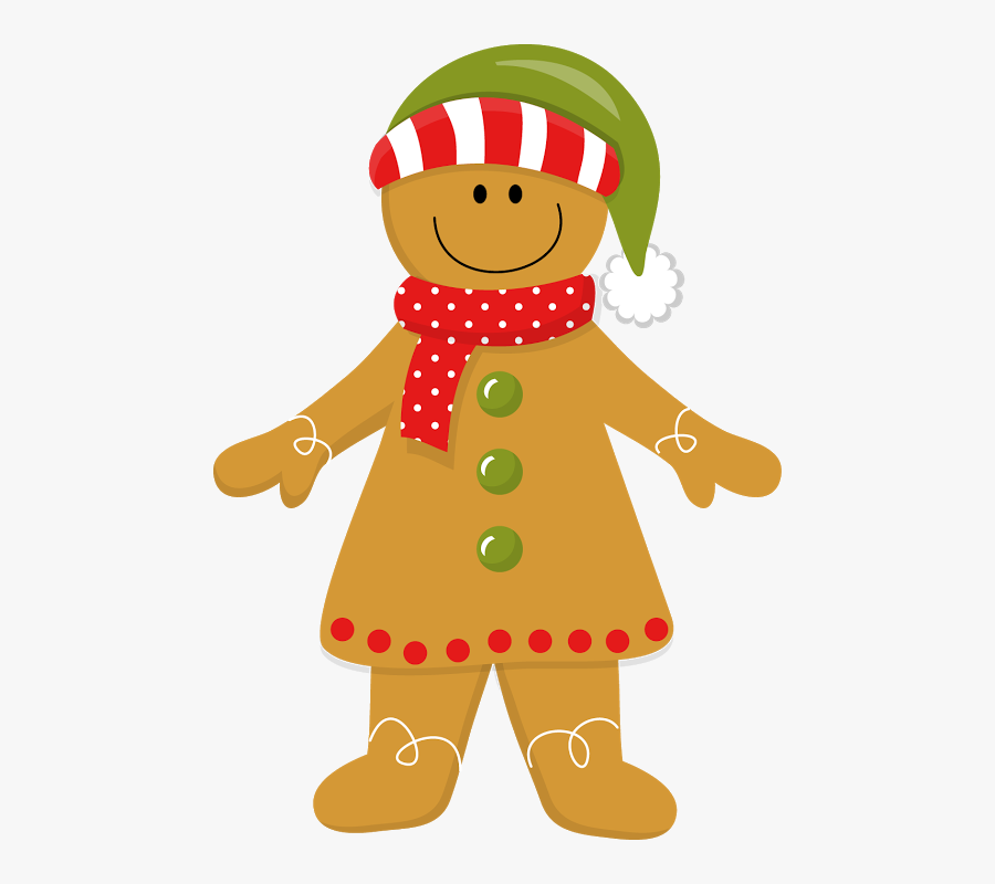 Christmas Gingerbread Girl - Christmas Ginger Bread Clip Art, Transparent Clipart