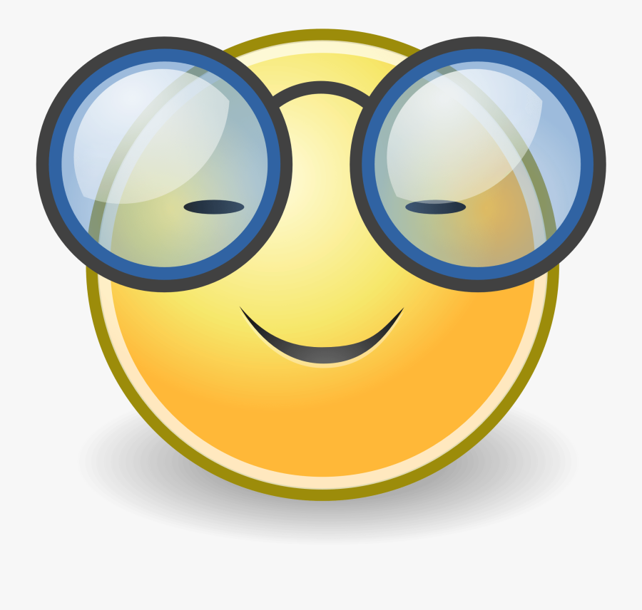 Transparent Intelligent Clipart - Smiley Face With Glasses, Transparent Clipart