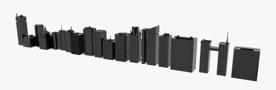 Black Buildings Clipart Png - Tower Block, Transparent Clipart