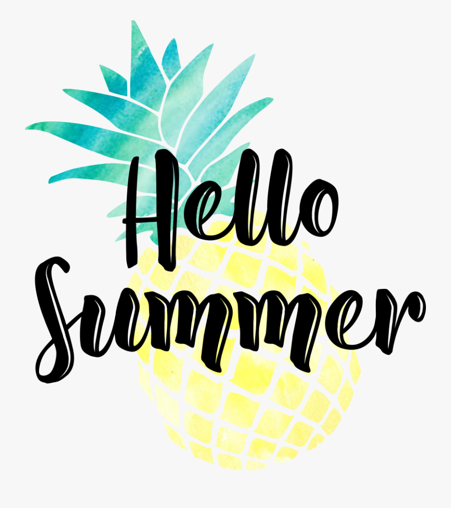Pineapple Clipart Summer Free - Transparent Hello Summer Clipart, Transparent Clipart