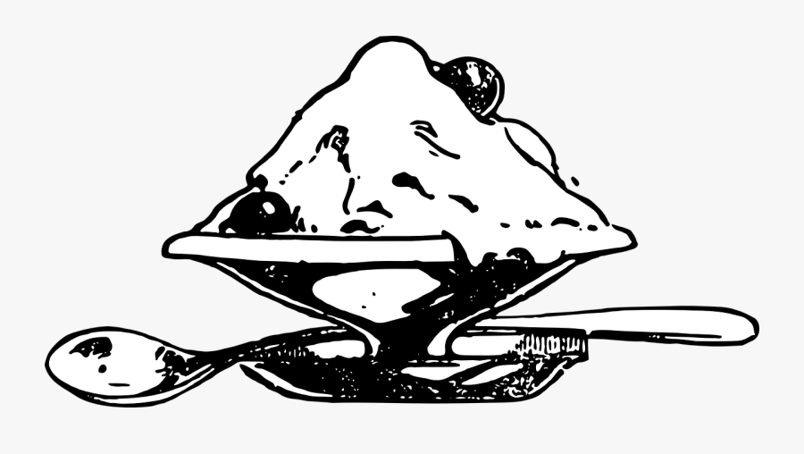 Black And White Sundae Png, Transparent Clipart