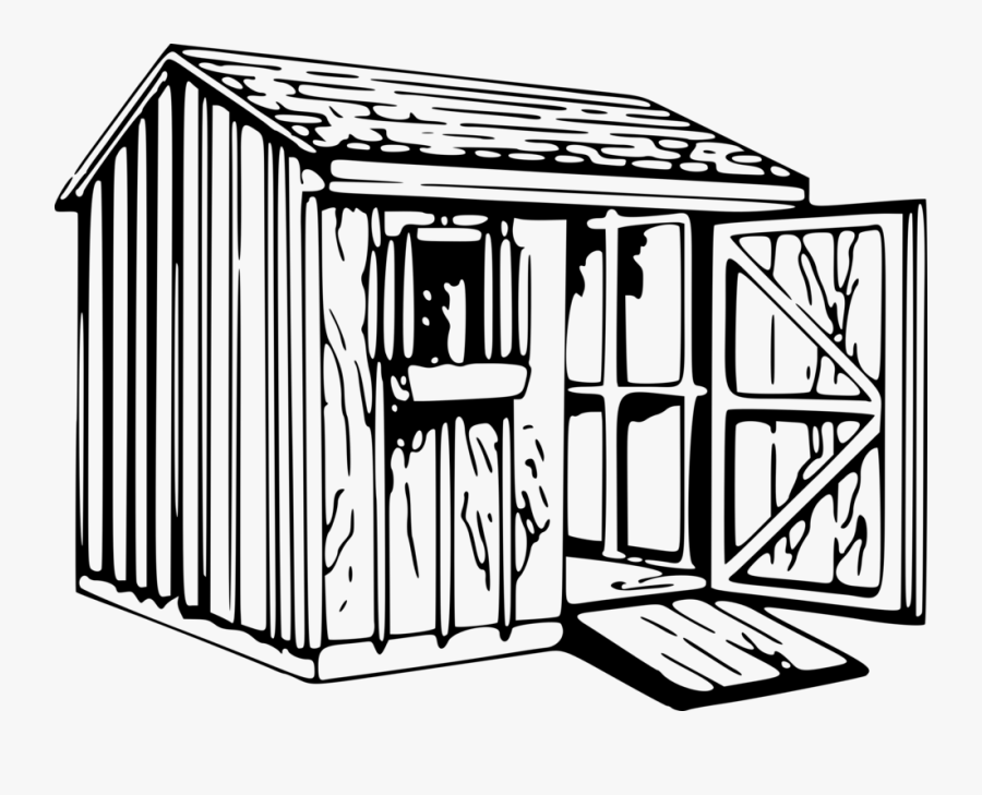 Shed,square,monochrome Photography - Shed Black And White, Transparent Clipart