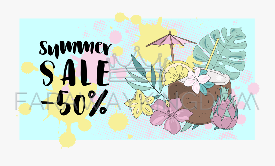 Banner Clipart Summer Sale - Sale Banner Summer Sale, Transparent Clipart