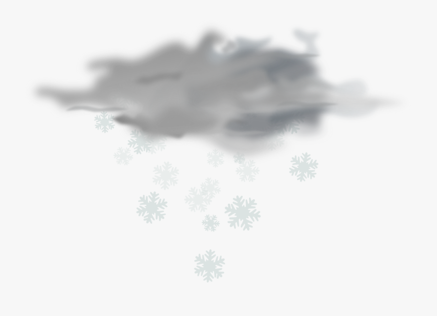 Snow Cloud Png Black And White Transparent Snow Cloud - Transparent Thunder Cloud Png, Transparent Clipart